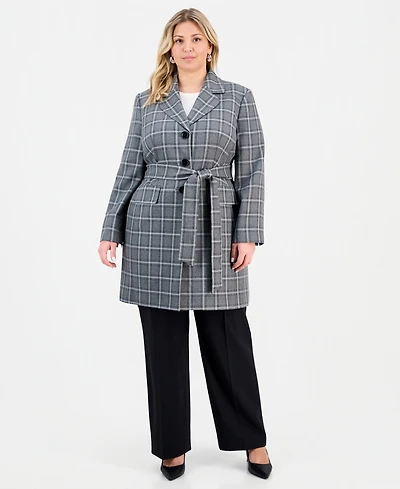 Le Suit Plus Belted Wide-Leg Mid-Rise 2 Piece Pantsuit