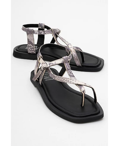Forever & Always Shoes Morgana Leather Thong Sandal (Women)