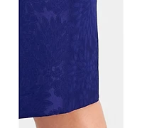 Le Suit Plus Floral-Jacquard Topper & Sheath 2 Piece Dress