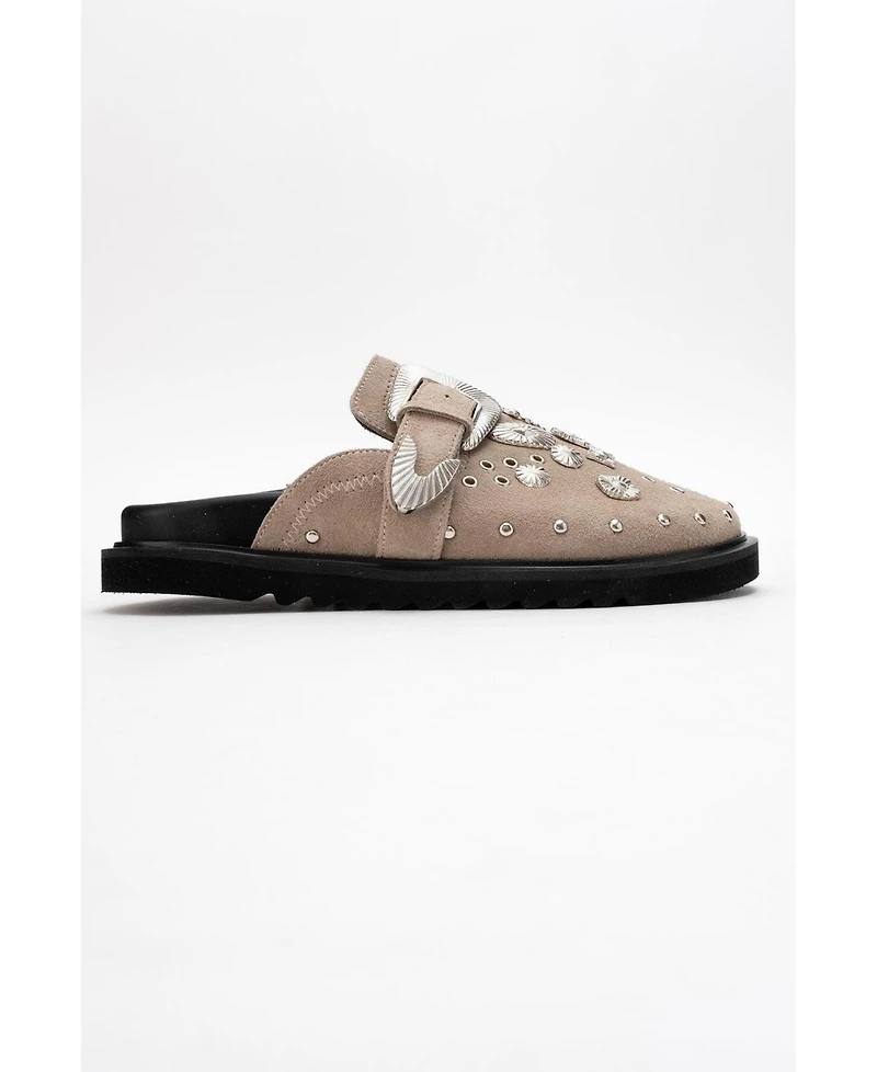 Forever & Always Shoes Maril Leather Buckle Sandal (Women)