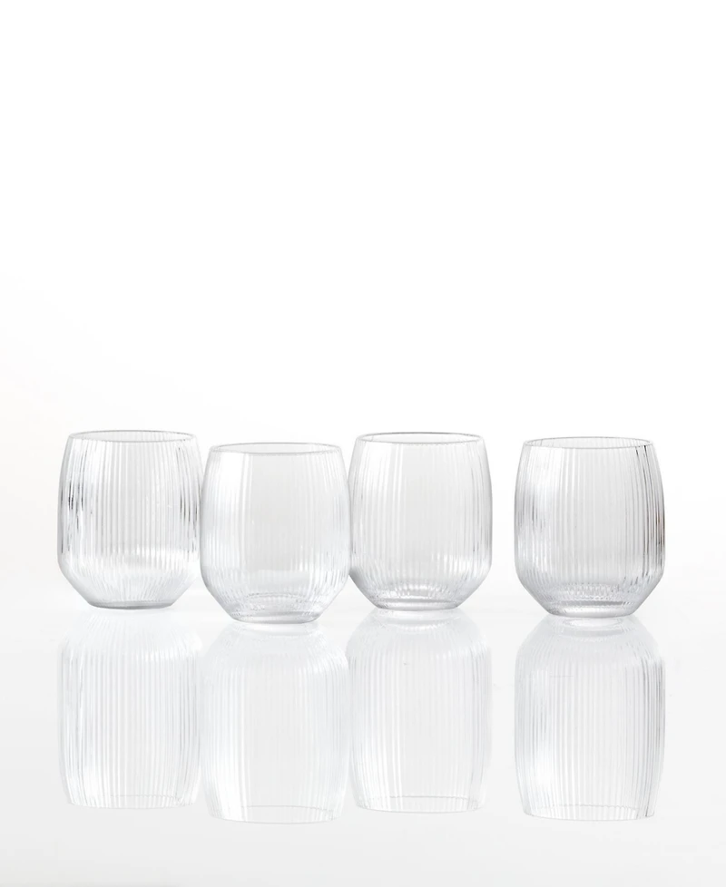 Fortessa Estiva Textured Tall Tumbler Glasses, Set of 4