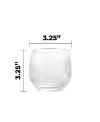 Fortessa Estiva Textured Double Old-Fashioned Glasses, Set of 4