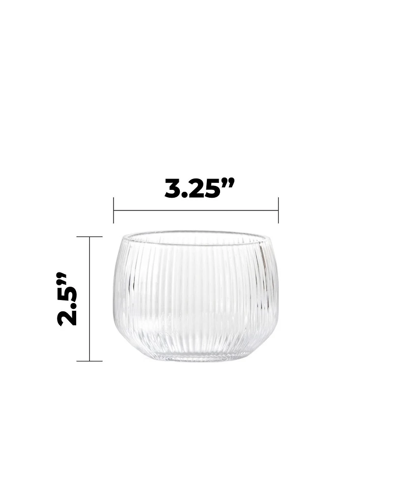Fortessa Estiva Textured Short Tumbler Glasses, Set of 4