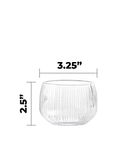 Fortessa Estiva Textured Short Tumbler Glasses, Set of 4