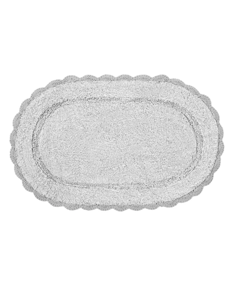 Laura Ashley Crochet Cotton Bath Rug