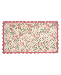 Laura Ashley Crochet Border Cotton Runner Rug