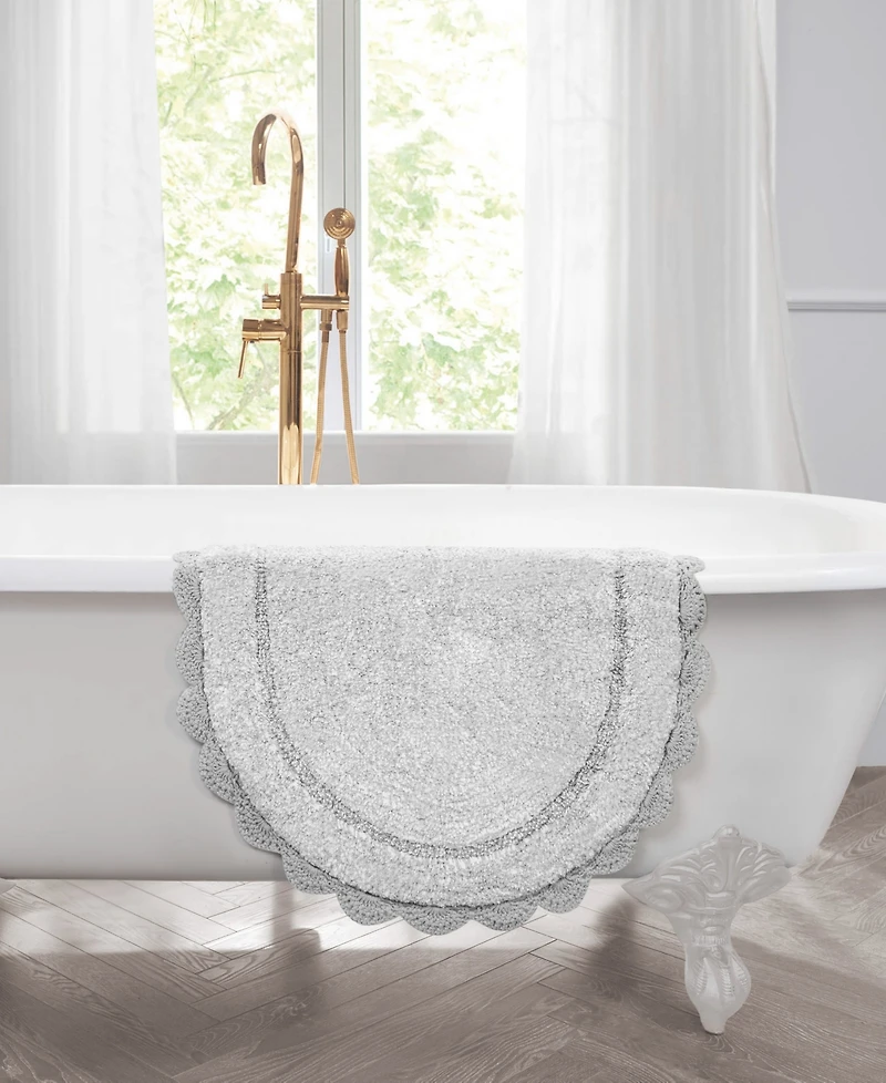 Laura Ashley Crochet Cotton Bath Rug