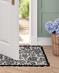 Laura Ashley Crochet Border Cotton Runner Rug, 26" x 45"