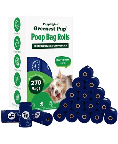 Compo Dog Poop Bags, 270 Bags, Navy Blue