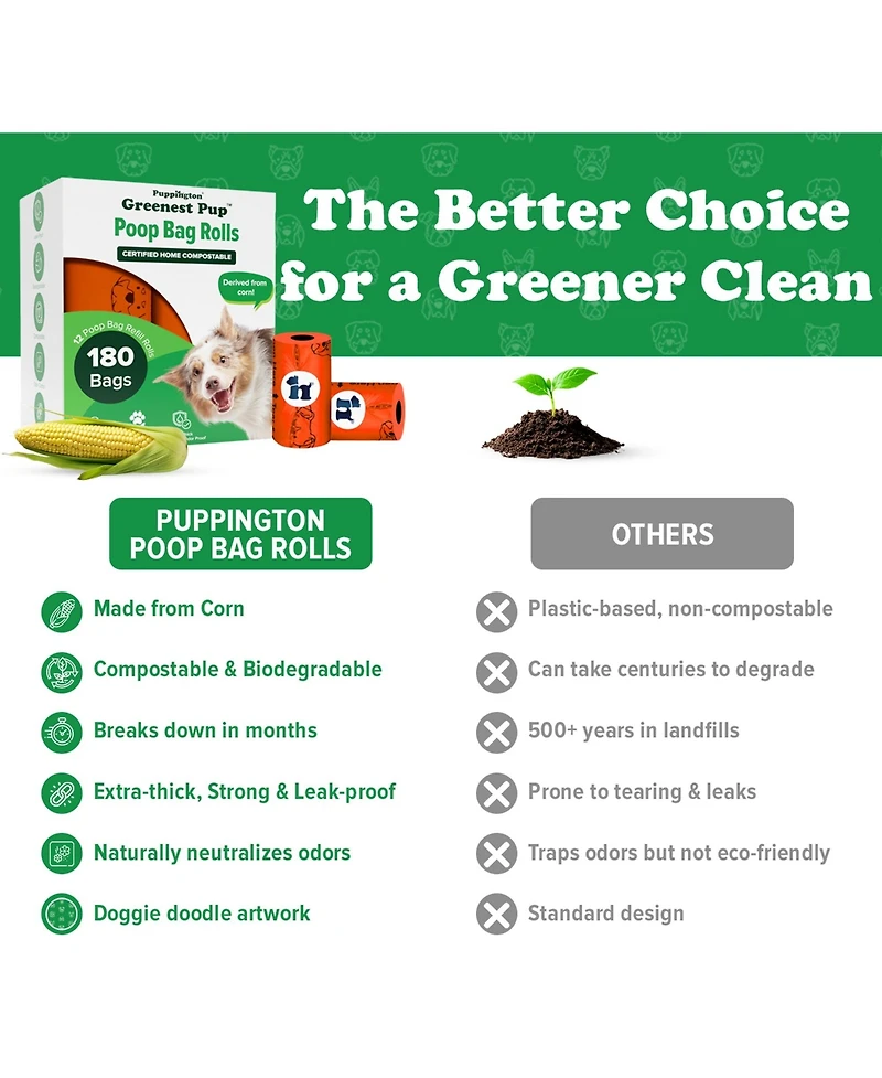 Compo Dog Poop Bags, 270 Bags