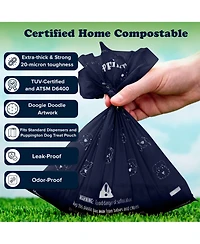 Compo Dog Poop Bags, 180 Bags, Navy Blue