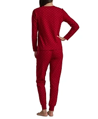 Tommy Hilfiger Women's 2-Pc. Packaged Printed Thermal Pajamas Set