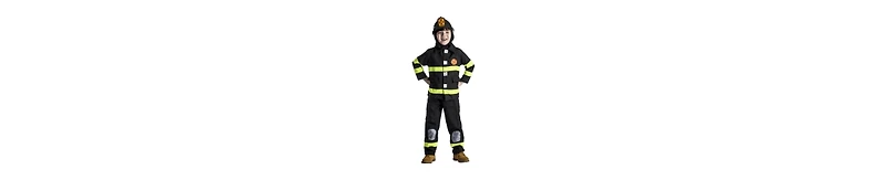 Dress Up America Kids Firefighter Jacket, Pants & Hood Costume Set