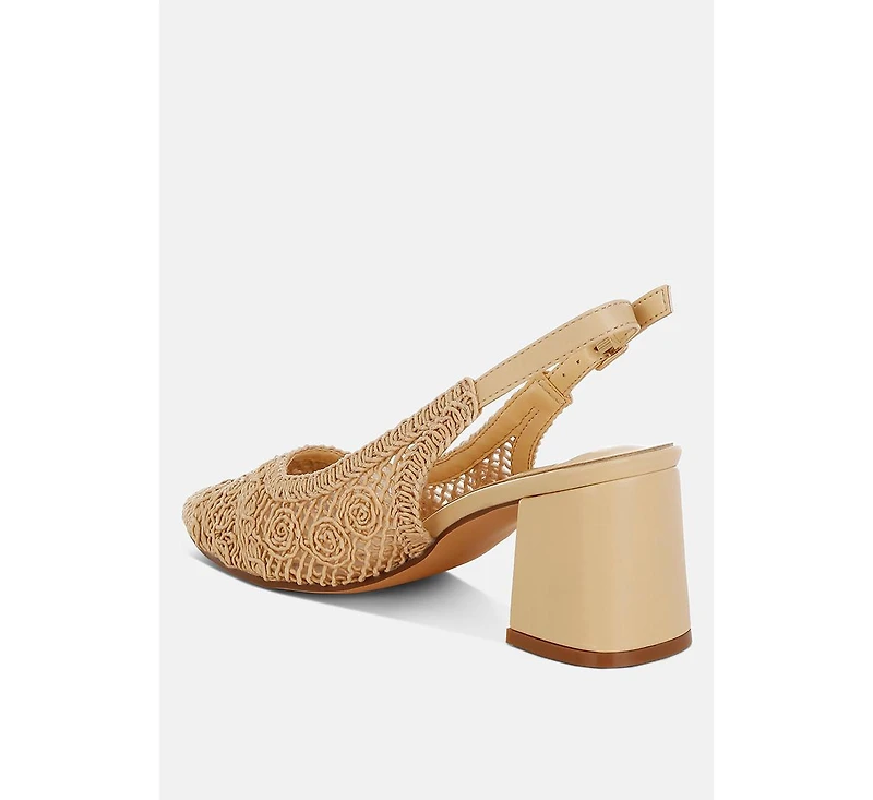 Tolina Woven Design Slingback Sandals Women