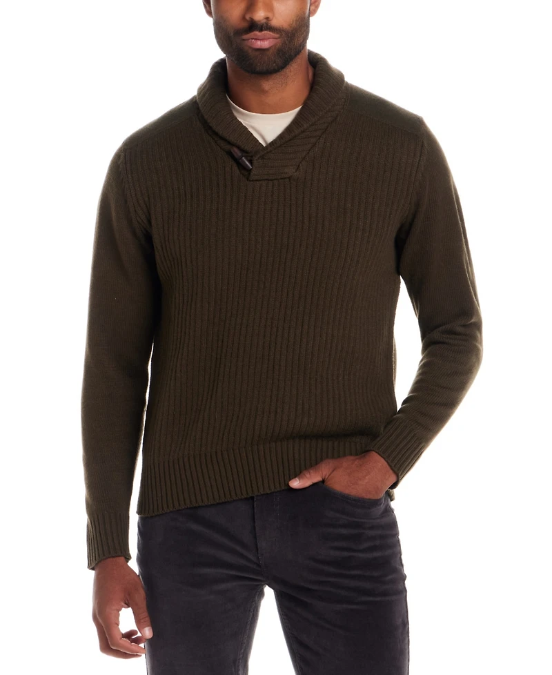 Weatherproof Vintage Men's Fisherman Shawl Pull On Sweater
