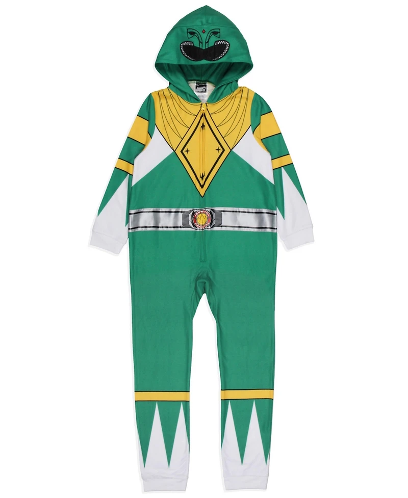 Power Rangers Girls Mighty Morphin All Character Colors Union Suit Costume Sleep Pajama