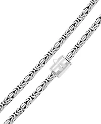 Devata Borobudur Round 4mm Chain Necklace in Sterling Silver, 22 inches
