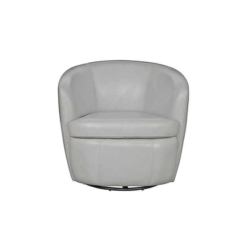 Parker Living Steamboat Ice 100% Italian Leather Swivel Club Chair