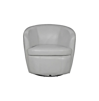 Parker Living Steamboat Ice 100% Italian Leather Swivel Club Chair