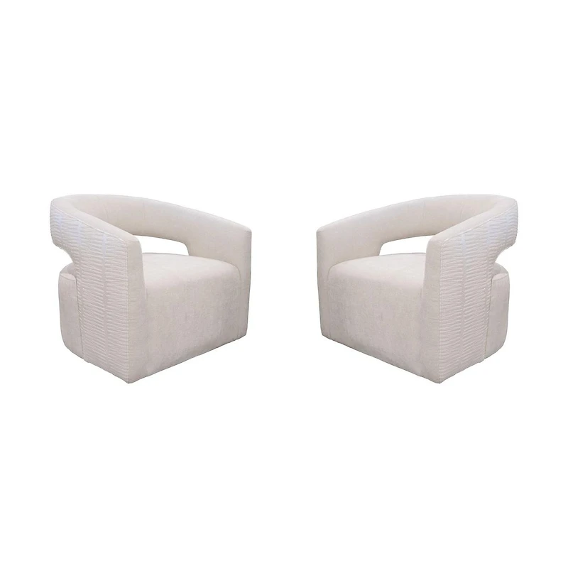 Parker Living Orbit - Elise Natural Open Back Accent Chair Two Pack