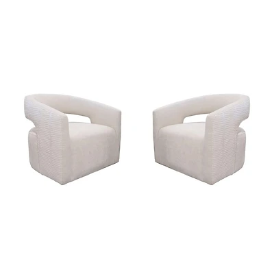 Parker Living Orbit - Elise Natural Open Back Accent Chair Two Pack