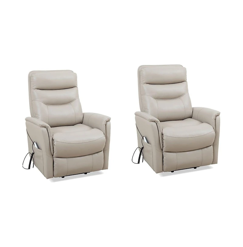 Parker Living Softy Ivory Power Lift Recliner with Articulating Headrest Two Pack