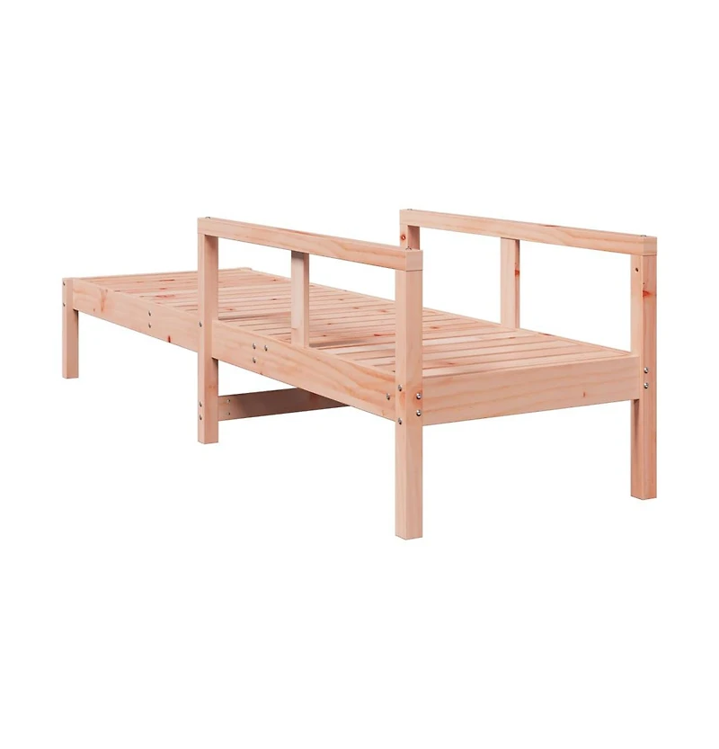 Sun Lounger Natural wood Solid Douglas wood Medium