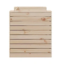 Planter Bench Natural Pine Solid Pine Wood 66.9x23.6x25.6 in