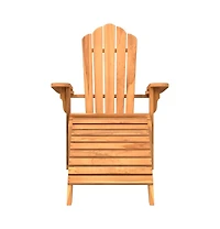 vidaXL Garden Adirondack Chair With Footrest Teak Solid teak wood Standard