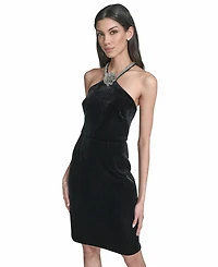 Eliza J Women's Sleeveless Halter Neck Cocktail Dress