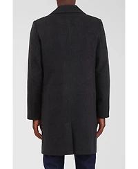 Bagatelle Homme Men's Houndstooth Faux Wool Top Coat
