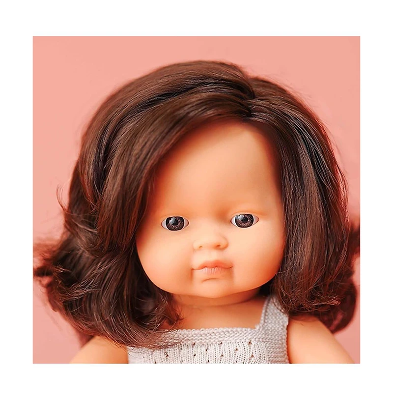 Miniland My Friends and Me Collection Baby Girl Doll with Brown Hair