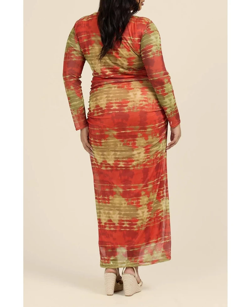 Fashion-szn Curve Women's Tye Dye Midi Dress