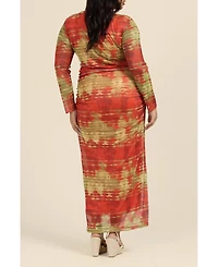 Fashion-szn Curve Women's Tye Dye Midi Dress