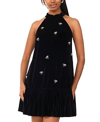 CeCe Women's Sleeveless Halter Neck Dress