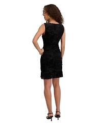 Siena Women's Crewneck Sleeveless Velvet Dress