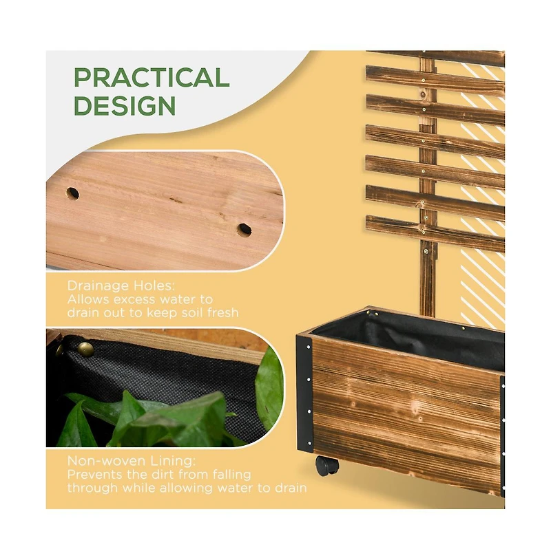 Chic Crate Outsunny Raised Garden Bed with Trellis