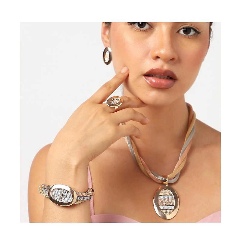 Sohi Gold-Plated Stones Jewellery Set