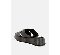 London Rag Adena Rhinestone Embellished Flatforms Women