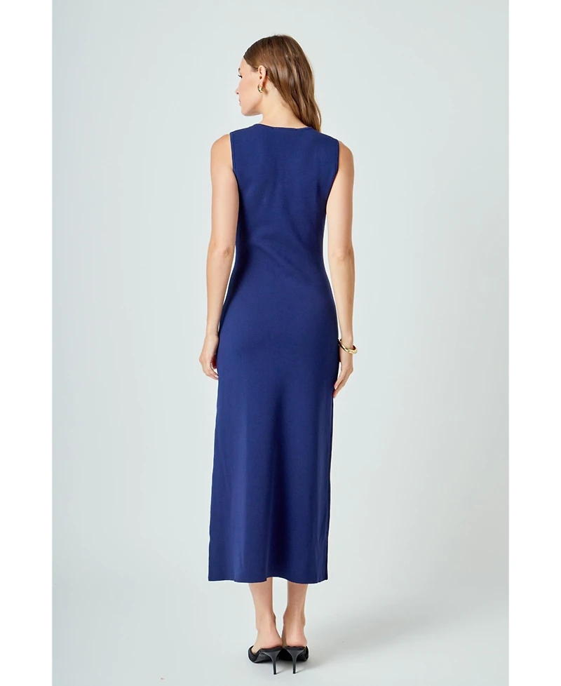 Endless Rose Women's Knit Sleeveless Midi Dress