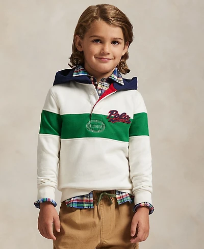 Polo Ralph Lauren Toddler and Little Boys Logo Fleece Rugby Hoodie