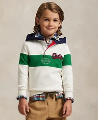 Polo Ralph Lauren Toddler and Little Boys Logo Fleece Rugby Hoodie