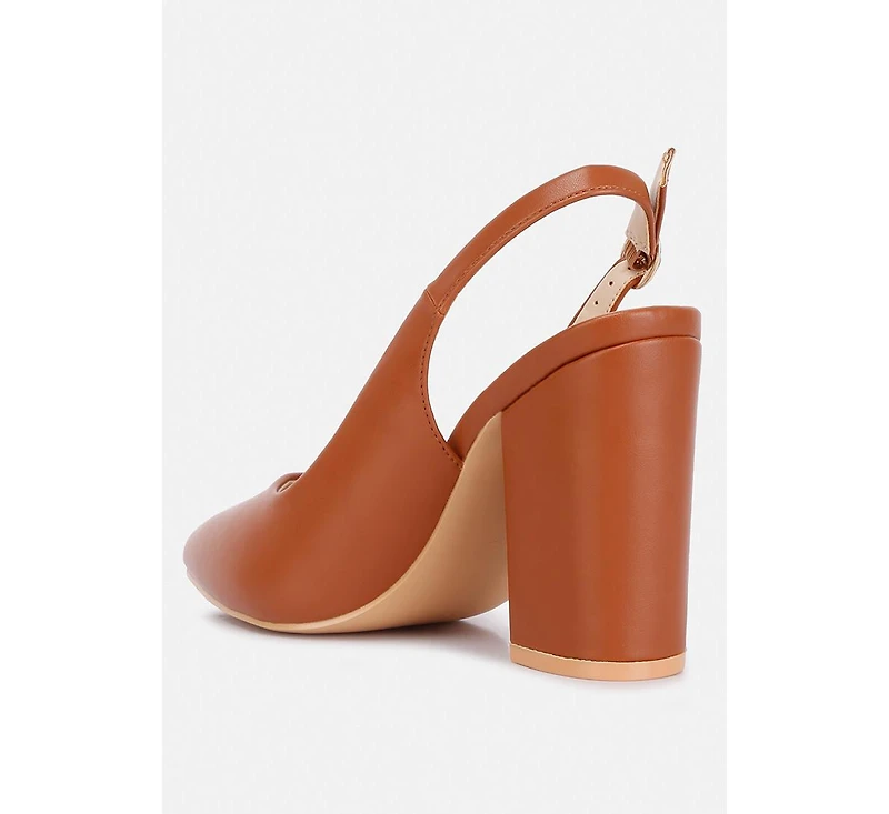 Creidne Block Heel Pointed Toe Sandals Women