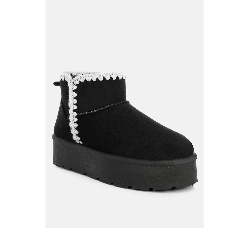 London Rag Rochas Scalloped Detail Snow Boots Women