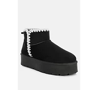 London Rag Rochas Scalloped Detail Snow Boots Women