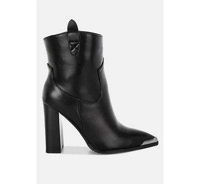 London Rag Hatter Pointed Toe Faux Leather Boots Women