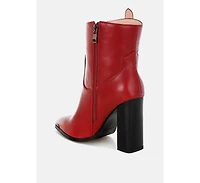 London Rag Hatter Pointed Toe Faux Leather Boots Women