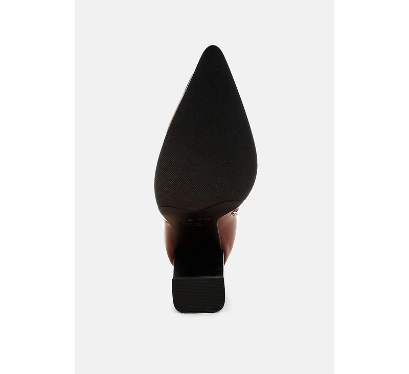 London Rag Hatter Pointed Toe Faux Leather Boots Women