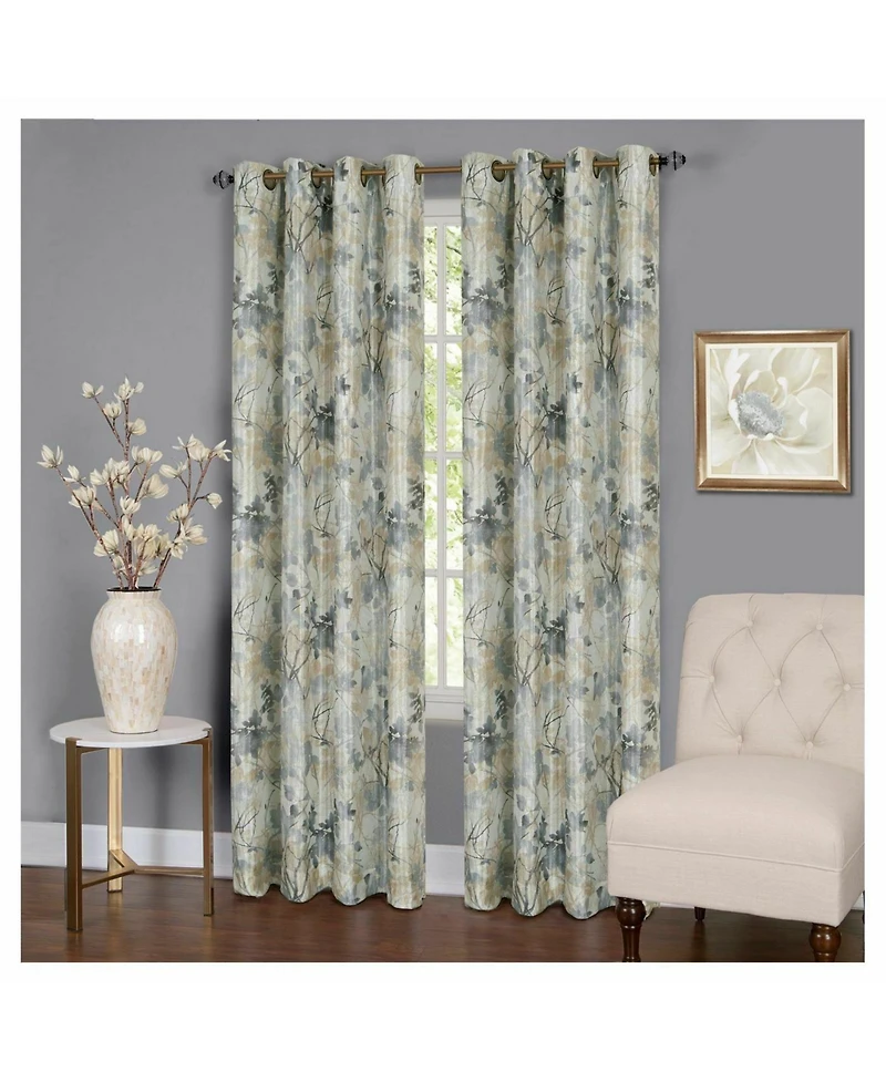 Kate Aurora Country Living 100% Thermal Lined Grommet Top Floral Room Darkening Curtains