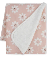 Huggies Baby Girl Daisy Print Plush Blanket